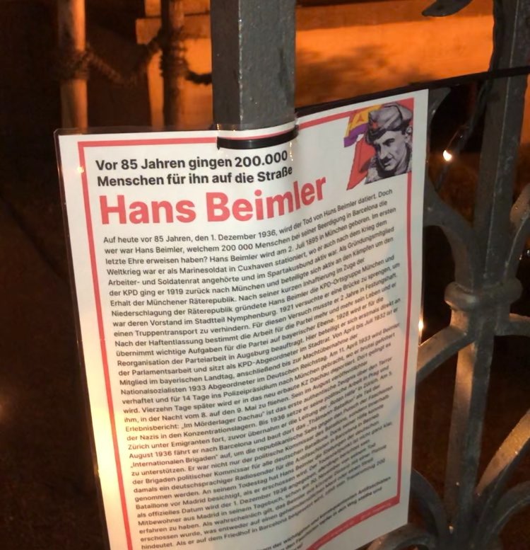 Hans Beimler: Vor 85 Jahren gingen 200.000 Menschen für ihn auf die Straße!