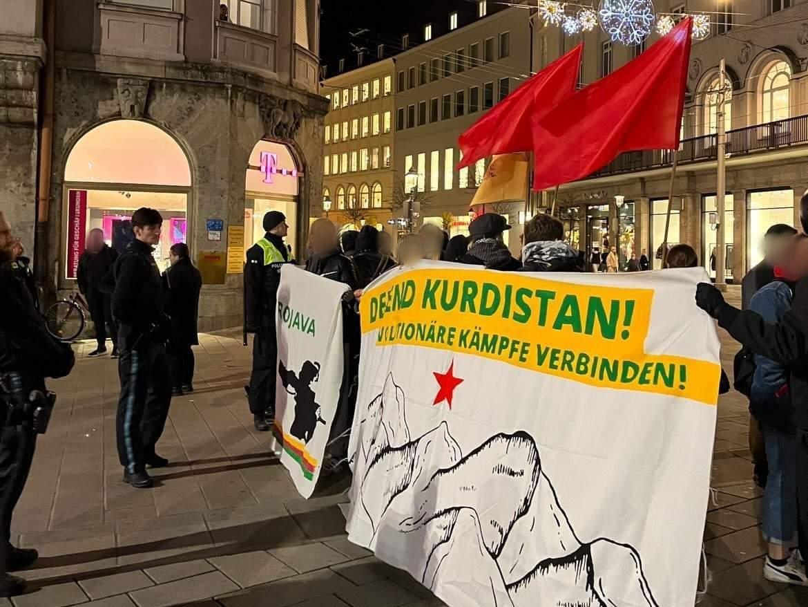 Spontandemonstration gegen die Luft- und Bodenangriffe der Türkei auf Kurdistan