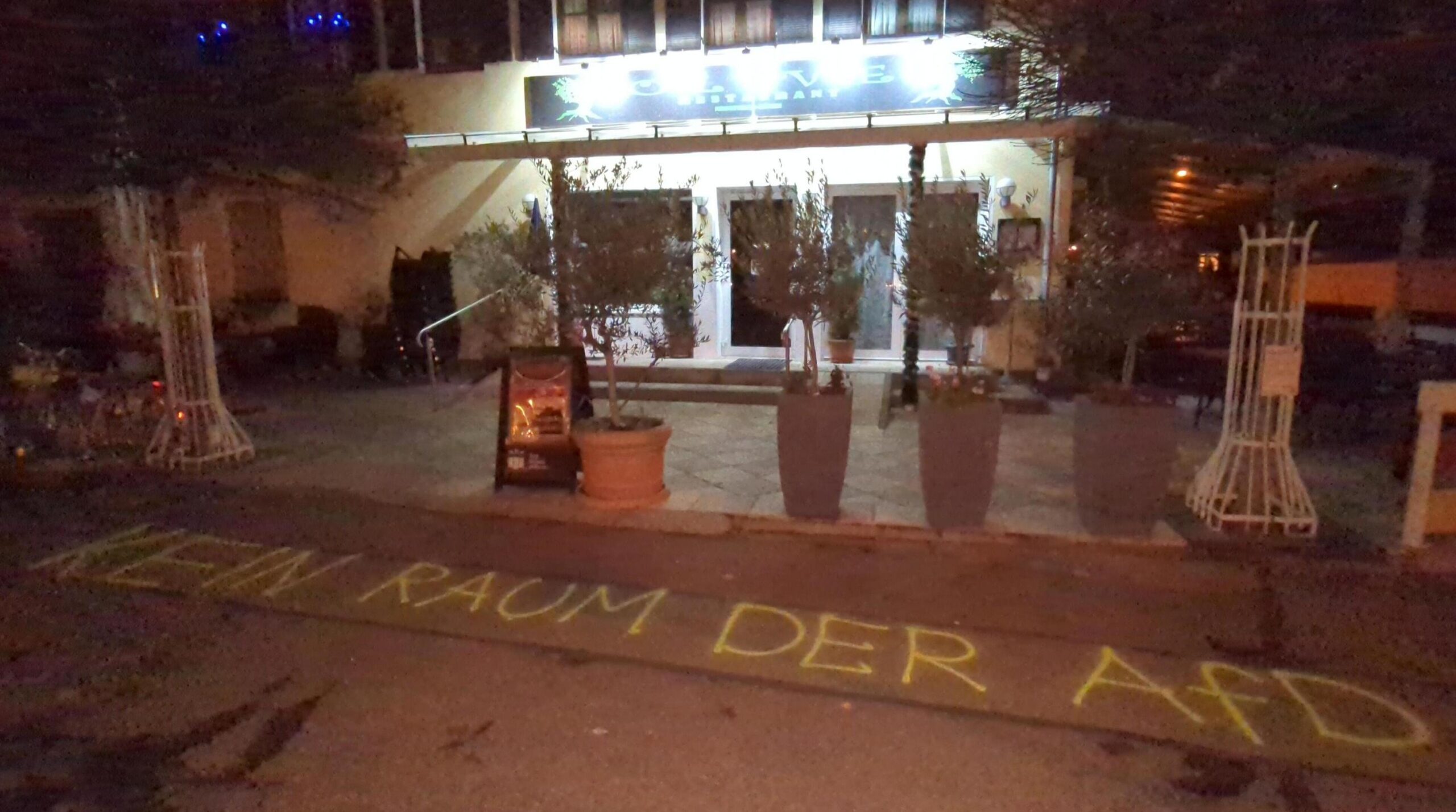 Mal wieder Nazis im Restaurant Olive in Augsburg-Bärenkeller!