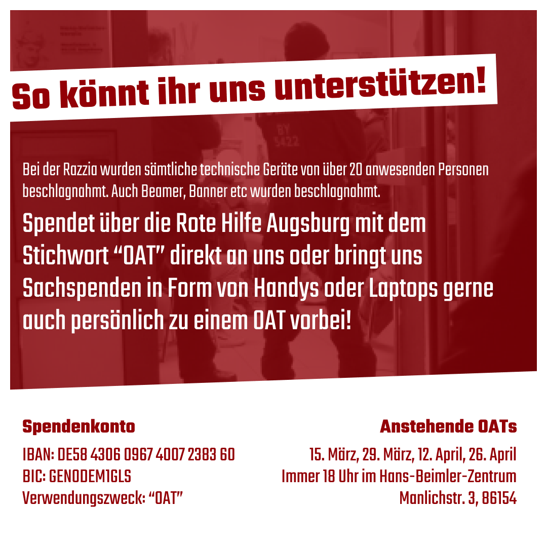 Nach der Razzia: So könnt ihr uns unterstützen!