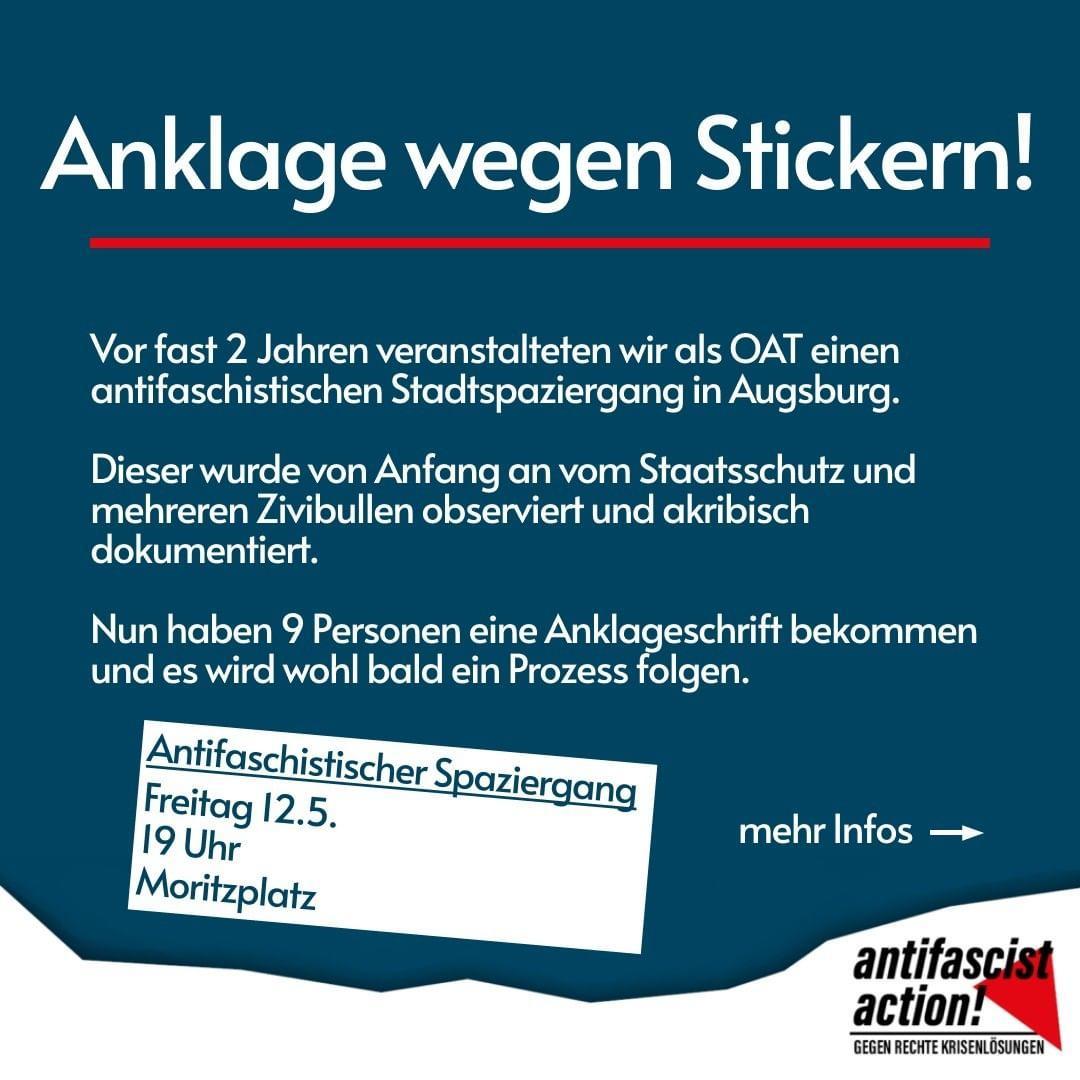 9 Anklageschriften wegen Stickern