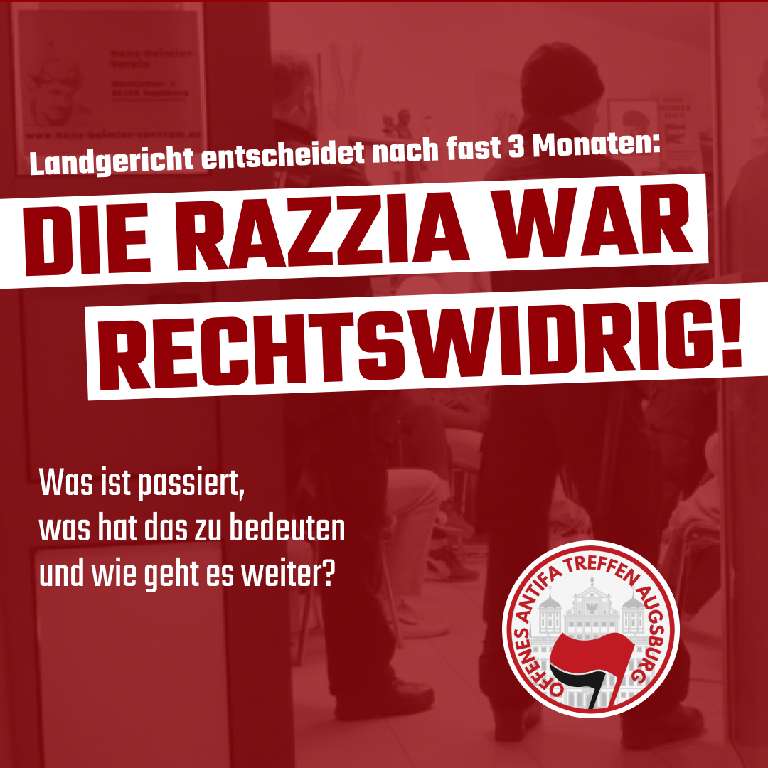 Landgericht entscheidet nach fast 3 Monaten: Die Razzia war rechtswidrig!