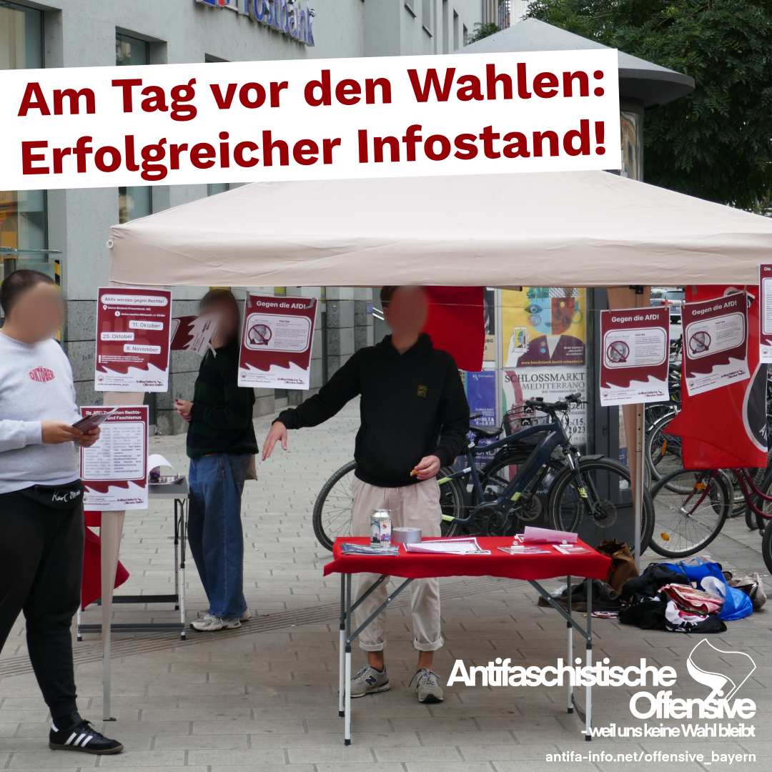 Infostand am Vortag der Landtagswahl