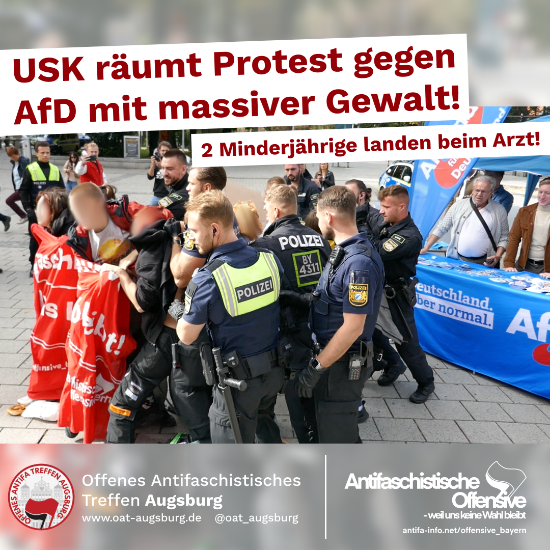 📢 Massive Polizeigewalt auf AfD Gegenprotest! Der Protest davor: Umso kämpferischer!