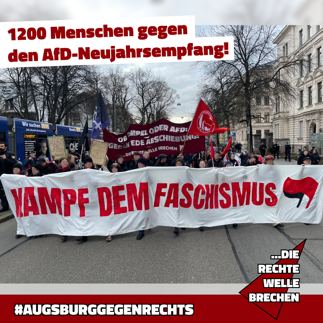 1200 Menschen gegen den AfD-Neujahrsempfang! …Die rechte Welle brechen!
