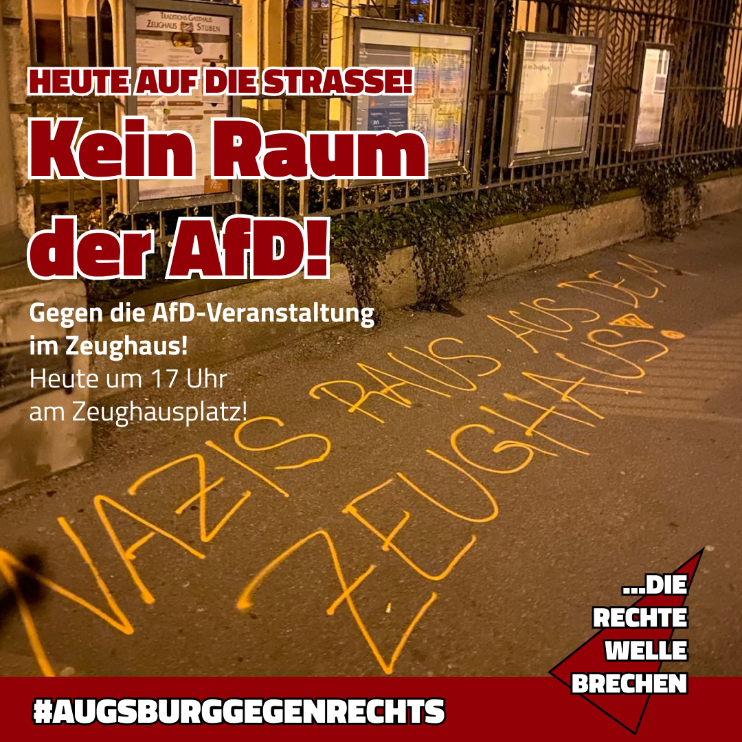 Gegen die AfD im Zeughaus! Die rechte Welle brechen!