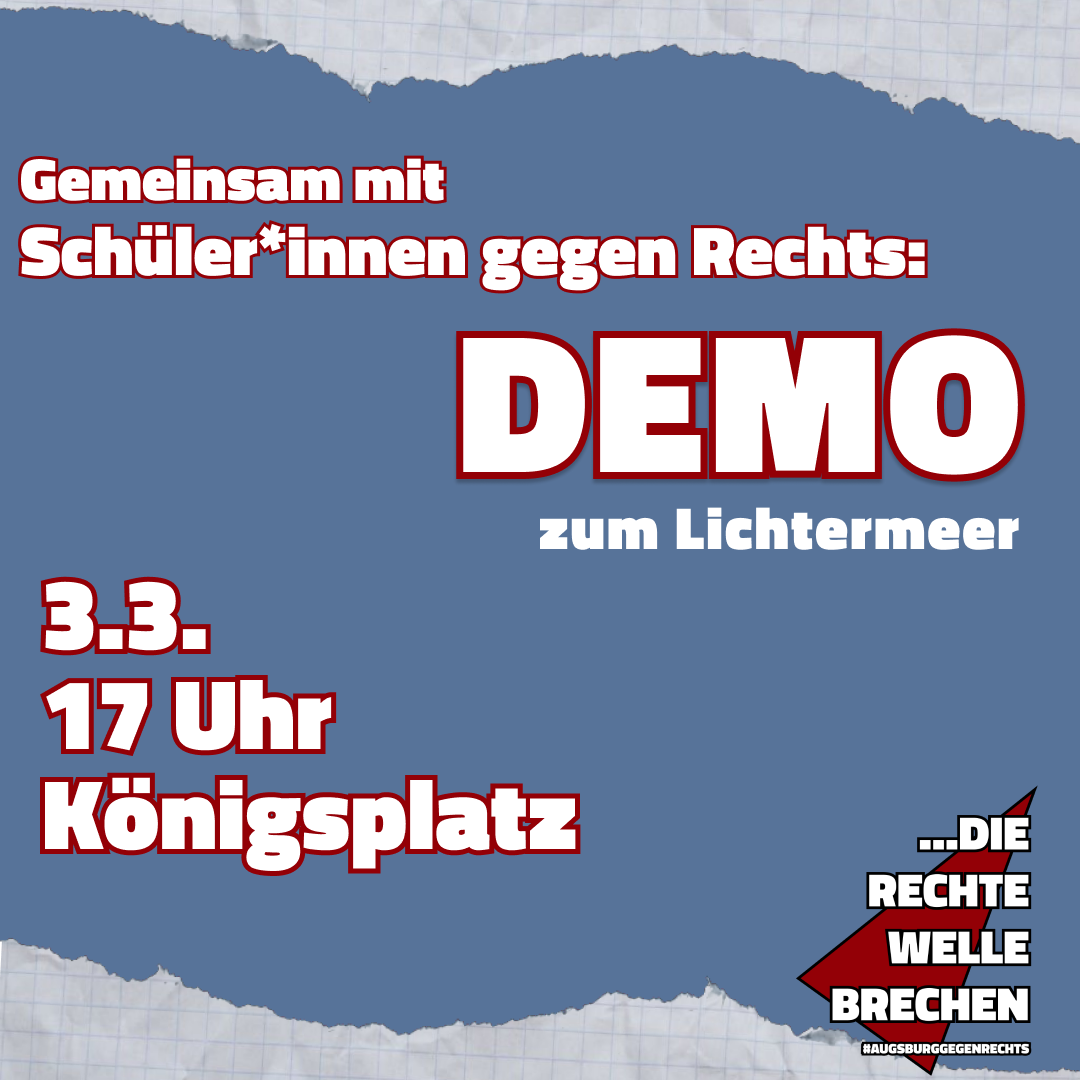 Demo zum Lichtermeer! Lautstark und kämpferisch gegen die rechte Welle!