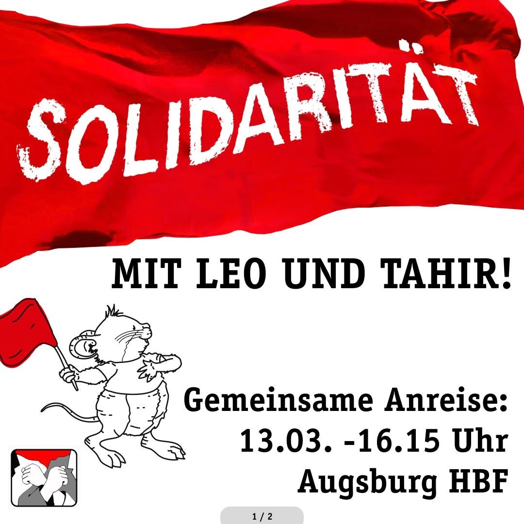 Gemeinsame Anreise – Freiheit für Leo und Tahir Köçer!