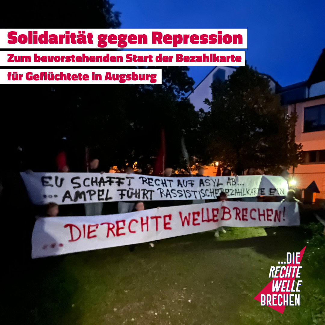 Solidarität gegen Repression – Zum bevorstehenden Start der Bezahlkarte für Geflüchtete in Augsburg