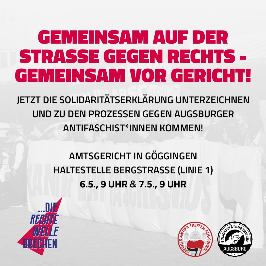 Gemeinsam auf der Straße gegen Rechts – gemeinsam vor Gericht!