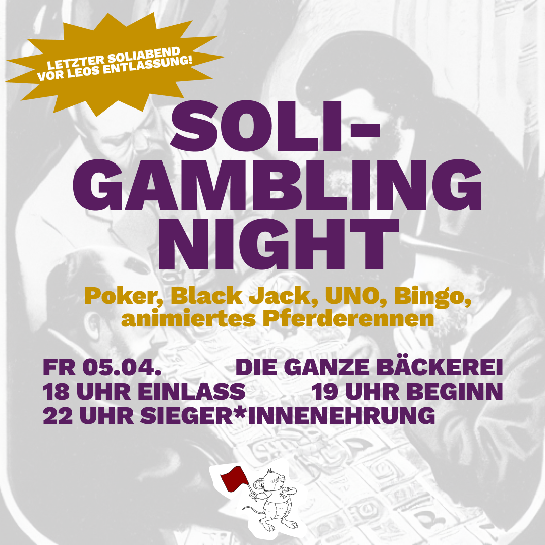 Letzter Soliabend für Leo vor der Entlassung – Gambling Night