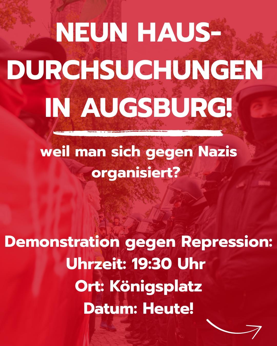 Mehrere Hausdurchsuchungen gegen Antifaschist:innen in Augsburg